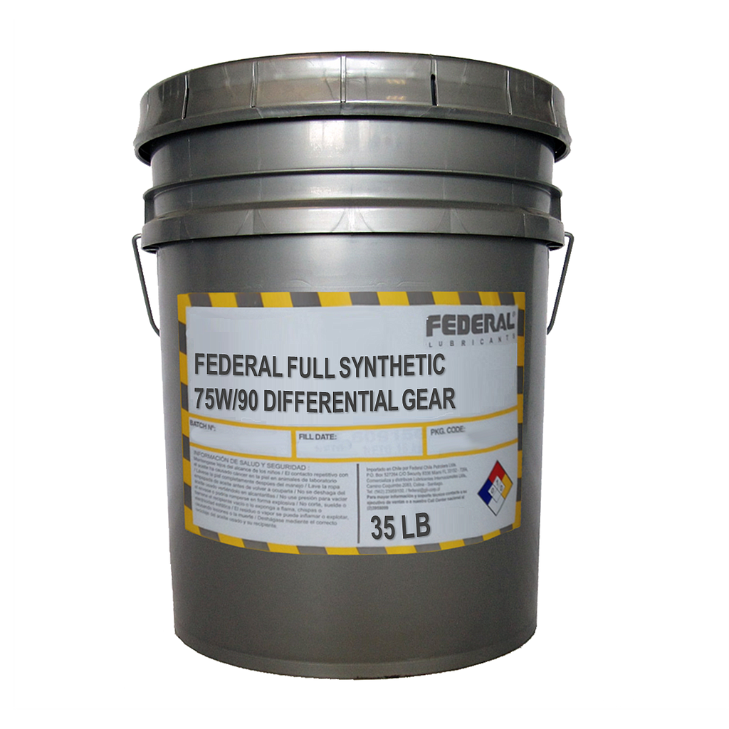 FEDERAL FULL SYNTHETIC 75W/90 DIFFERENTIAL GEAR OIL BALDE 1X35 LB