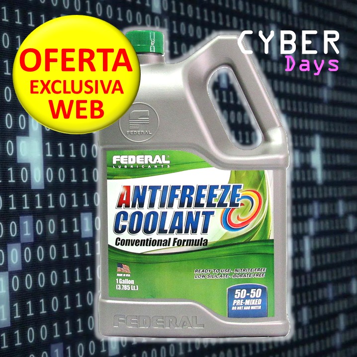 FEDERAL AUTOMOTIVE COOLANT ANTIFREEZE 50/50 CAJA 6X1 GL