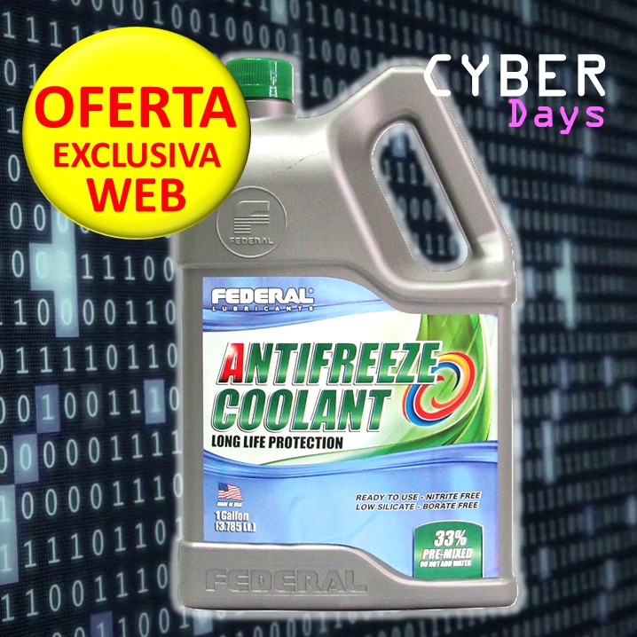 FEDERAL AUTOMOTIVE COOLANT ANTIFREEZE 33% CAJA 6X1 GL