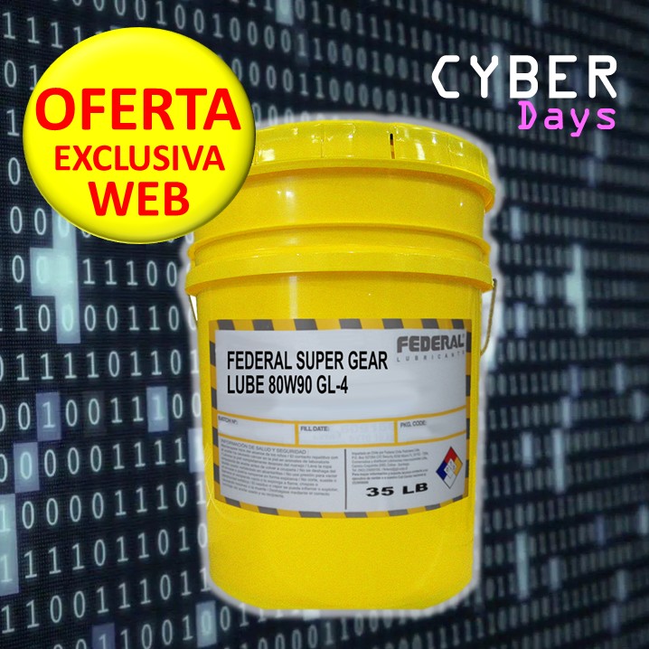 FEDERAL SUPER GEAR LUBE 80W90 GL-4 BALDE 1X35 LB