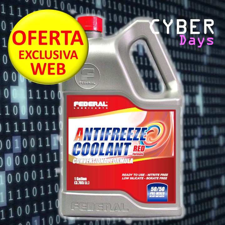 FEDERAL ANTIFREEZE COOLANT RED FORMULA 50% CAJA 6X1 GL
