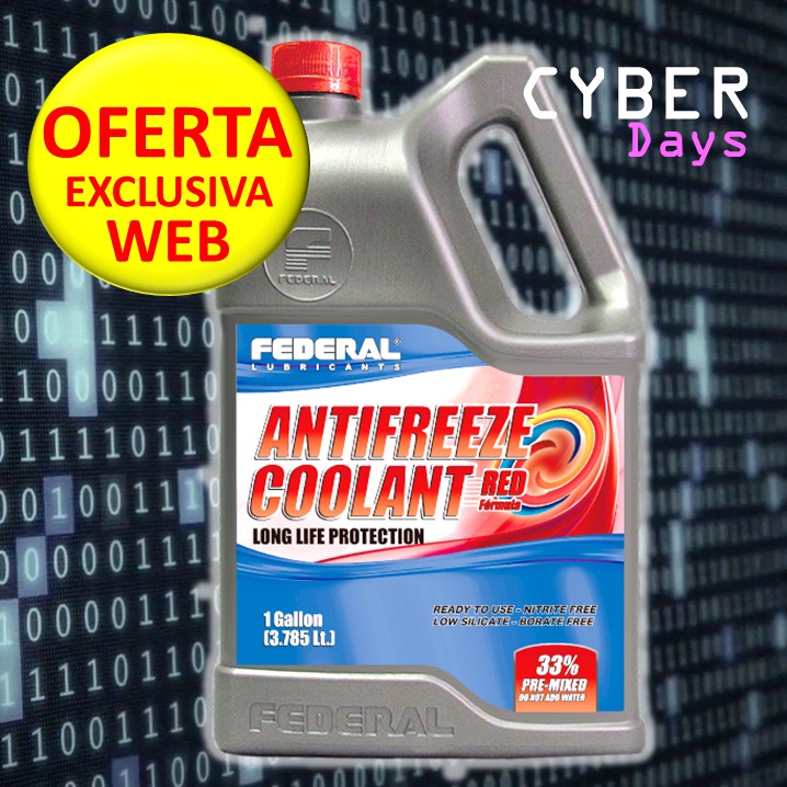FEDERAL ANTIFREEZE COOLANT RED FORMULA 33% CAJA 6X1 GL