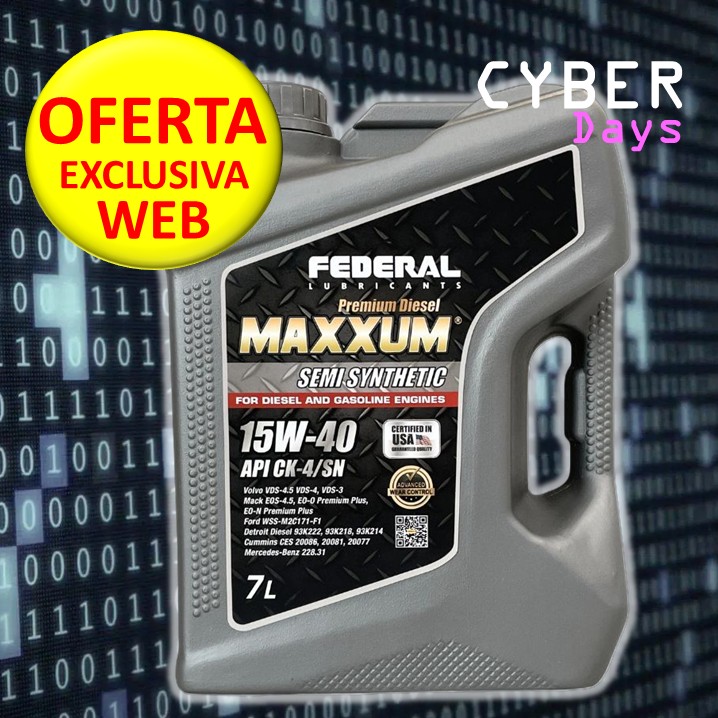 FEDERAL MAXXUM SYNTHETIC BLEND 15W40 CK-4 CAJA 2X7 L 