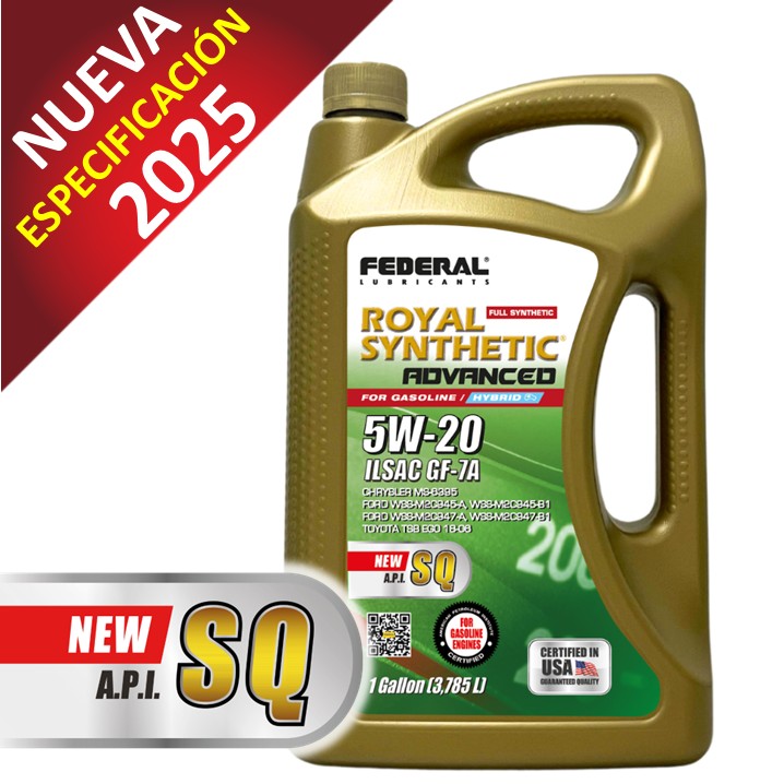 FEDERAL ROYAL SYNTHETIC ADVANCED 5W/20 SQ