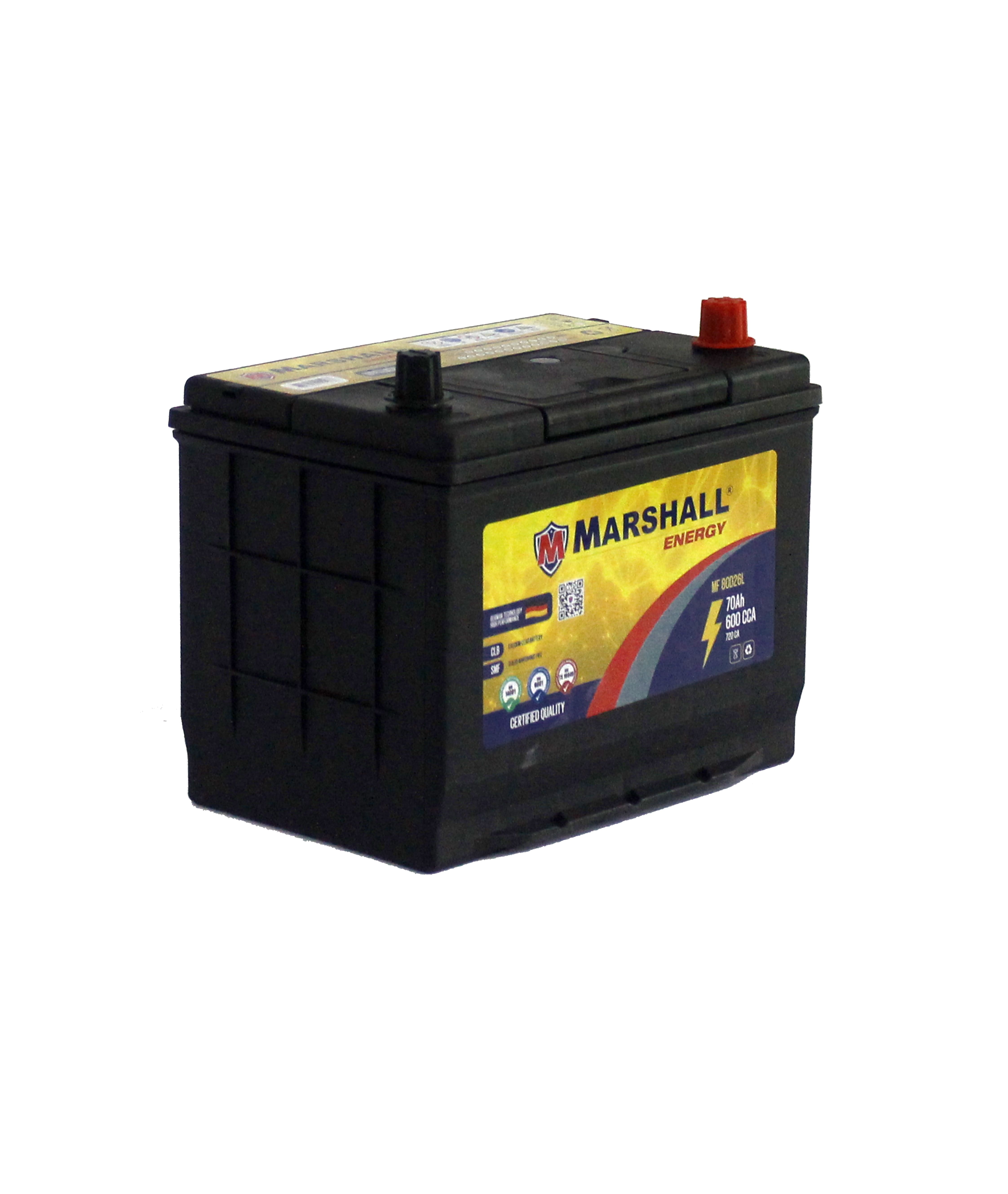 BATERIA MF80D26L 70 Ah, 600 CCA - CLASE 8, UN 2794