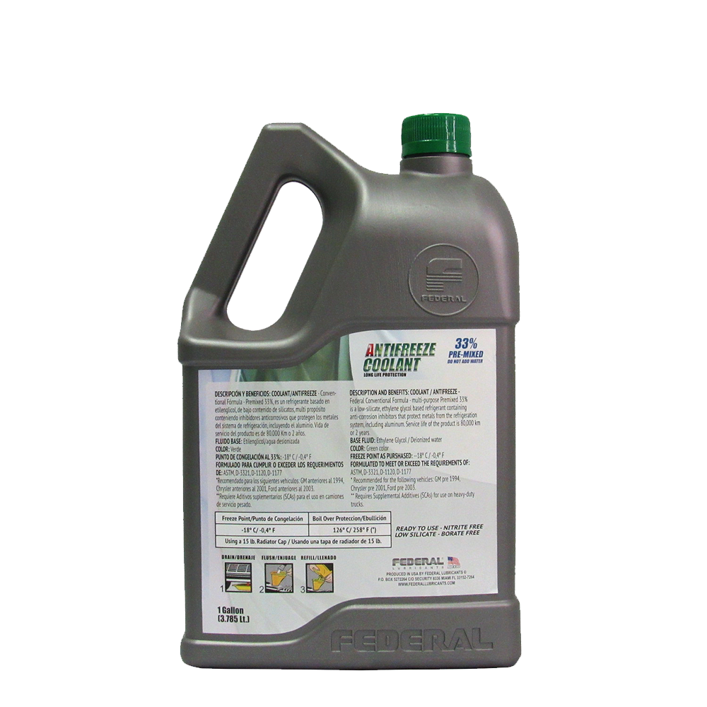 FEDERAL AUTOMOTIVE COOLANT ANTIFREEZE 33%