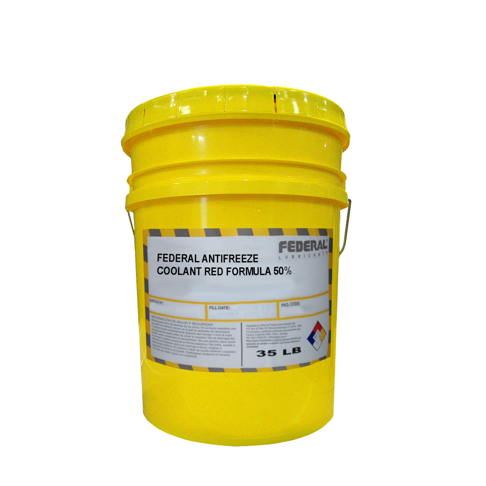 FEDERAL ANTIFREEZE COOLANT RED FORMULA 50/50 BALDE 1X5 GL
