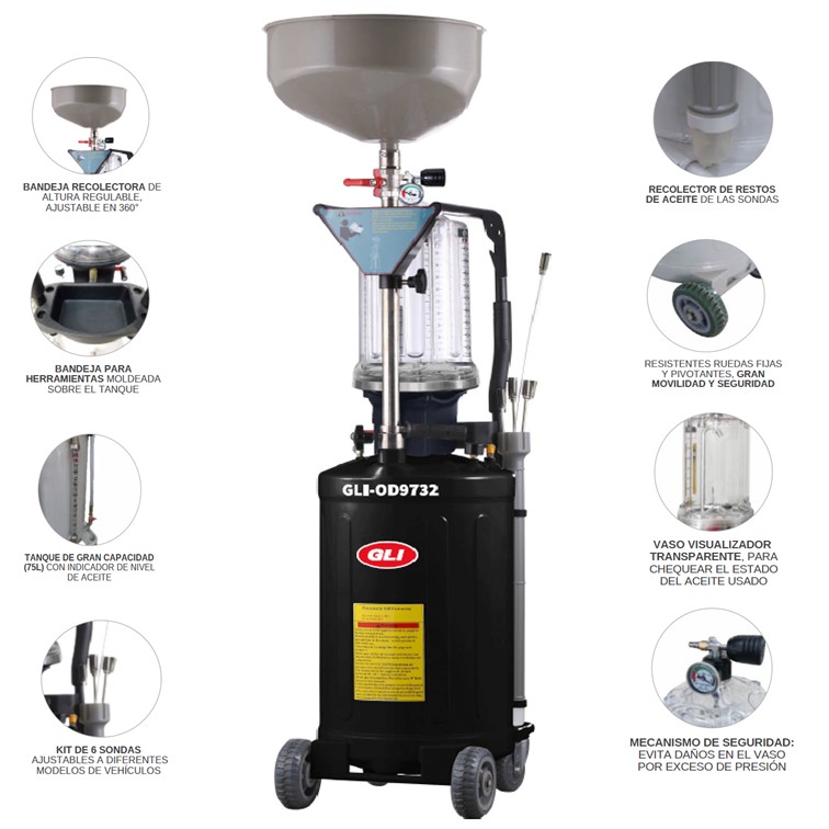 OD9732 RECOGEDOR ACEITE GRAVEDAD Y SUCCION