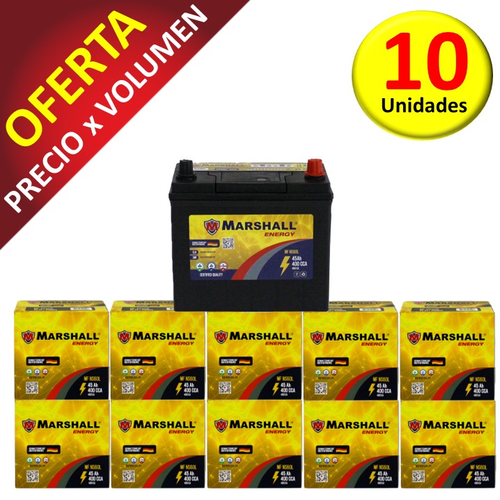 PROMOx10 BAT. MFNS60L CLASE 8,UN 2794 / 45 Ah 400 CCA
