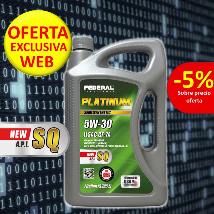 FEDERAL PLATINUM 5W30 SYNTHETIC BLEND SQ CAJA 3X1 GL